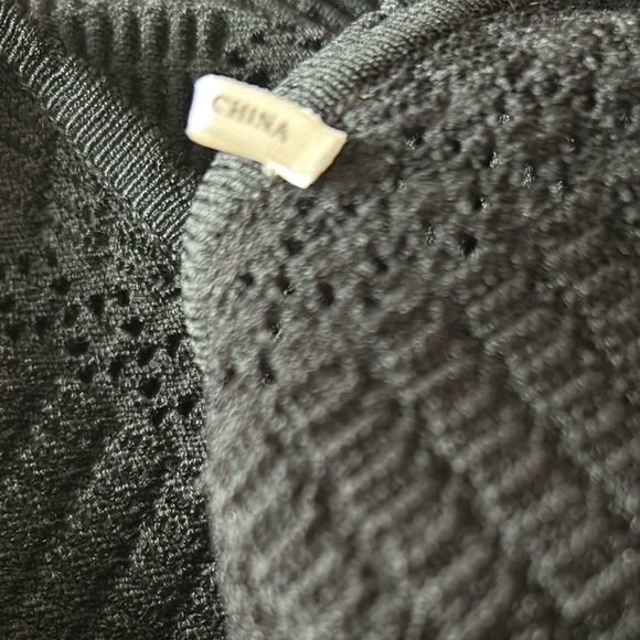 Sandro Paris Carmen Women’s Black Knit Stretch Sweater Dress Fluted Cuffs Sz S - Picture 16 of 16